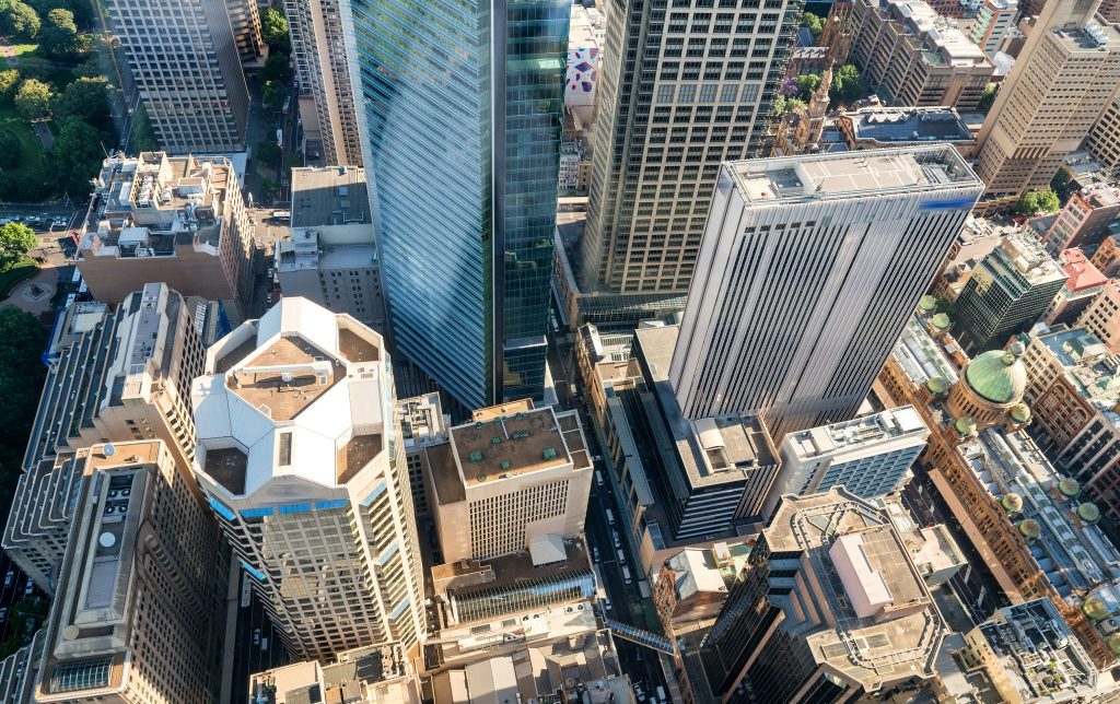 Strata Buildings and skyline of Sydney, New South Wales.